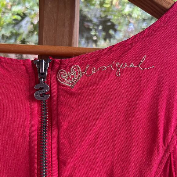 Desigual Women's Red Sleeveless Sheath Dress Boho Printed Size 44 (U.S. L) - Picture 11 of 13